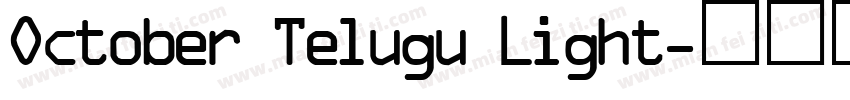 October Telugu Light字体转换